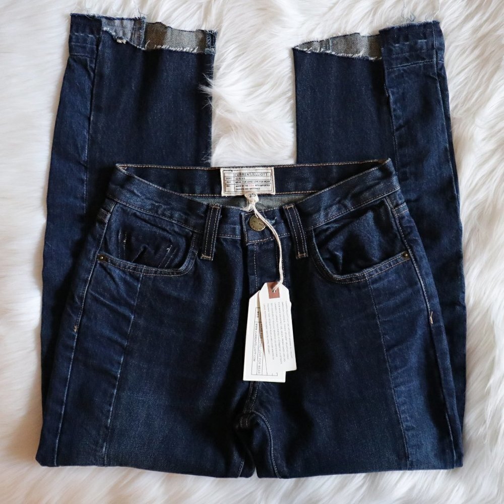 NEW Current/Elliott The Selvedge Straight Leg Jeans Size 25 - Picture 4 of 7